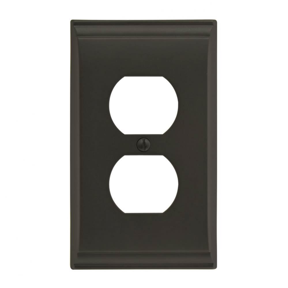 Candler 1 Receptacle Black Bronze Wall Plate