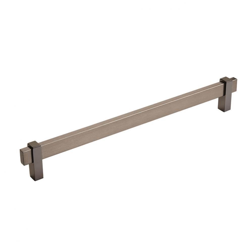 Mulino 10-1/16 in (256 mm) Center-to-Center Black Brushed Nickel/Black Nickel Cabinet Pull