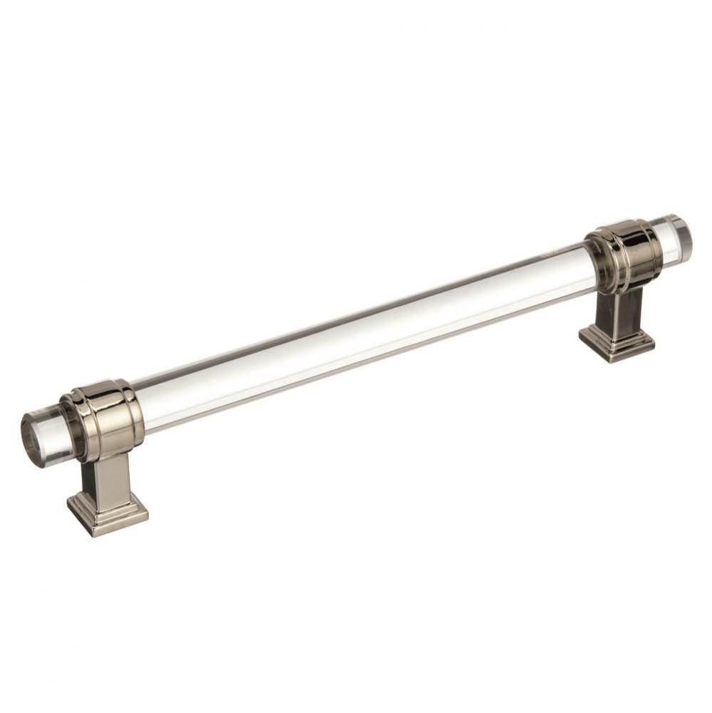 Glacio 6-5/16 in (160 mm) Center-to-Center Clear/Polished Nickel Cabinet Pull