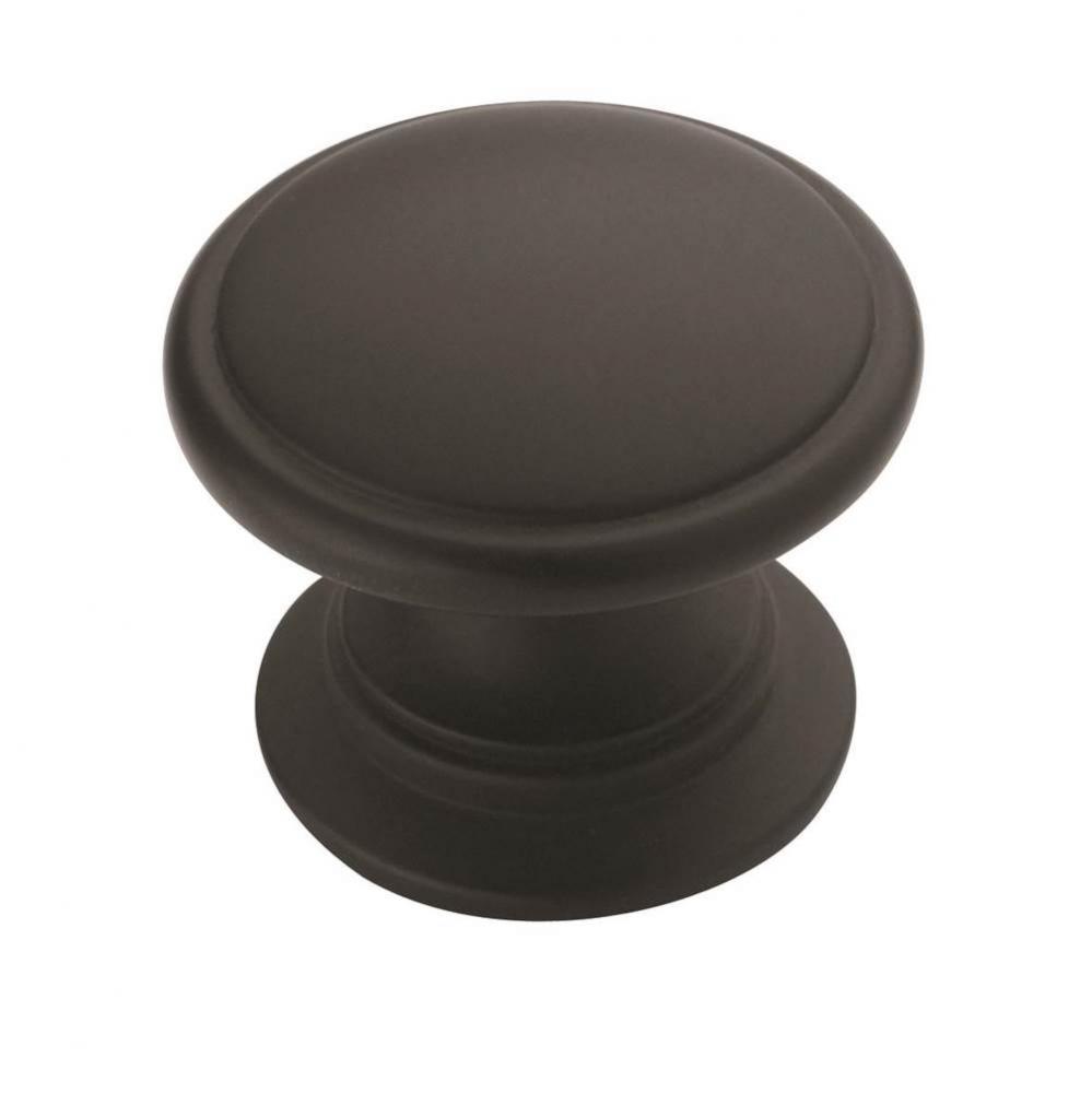 Allison Value 1-1/4 in (32 mm) Diameter Flat Black Cabinet Knob