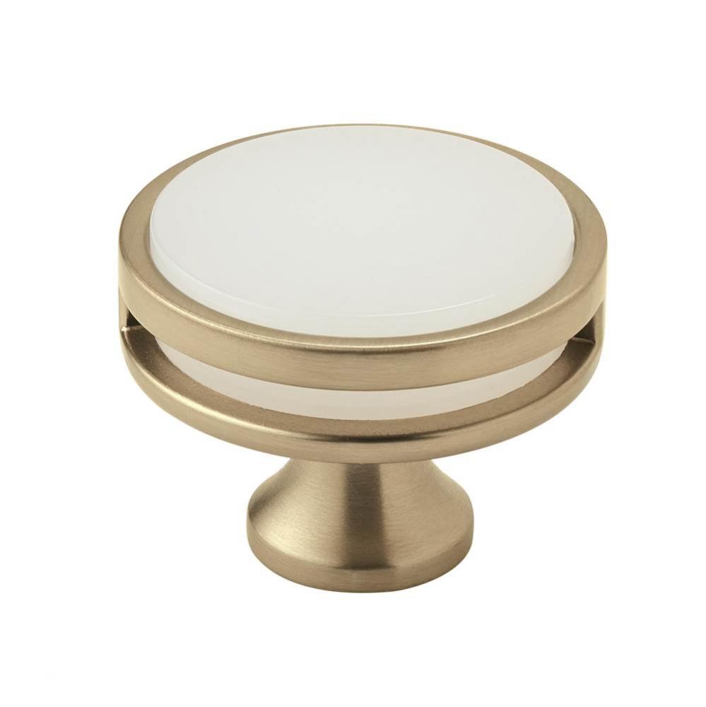 Oberon 1-3/4 in (44 mm) Diameter Golden Champagne/Frosted Cabinet Knob