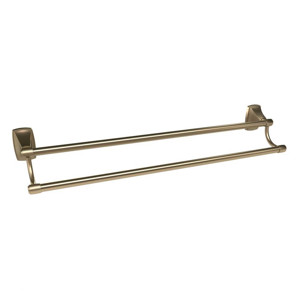 Clarendon 24 in (610 mm) Double Double Towel Bar in Golden Champagne
