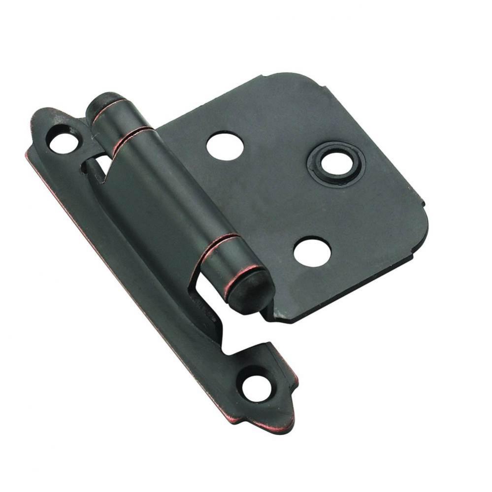 Variable Overlay Self-Closing, Face Mount Oil-Rubbed Bronze Hinge - 10 Pack