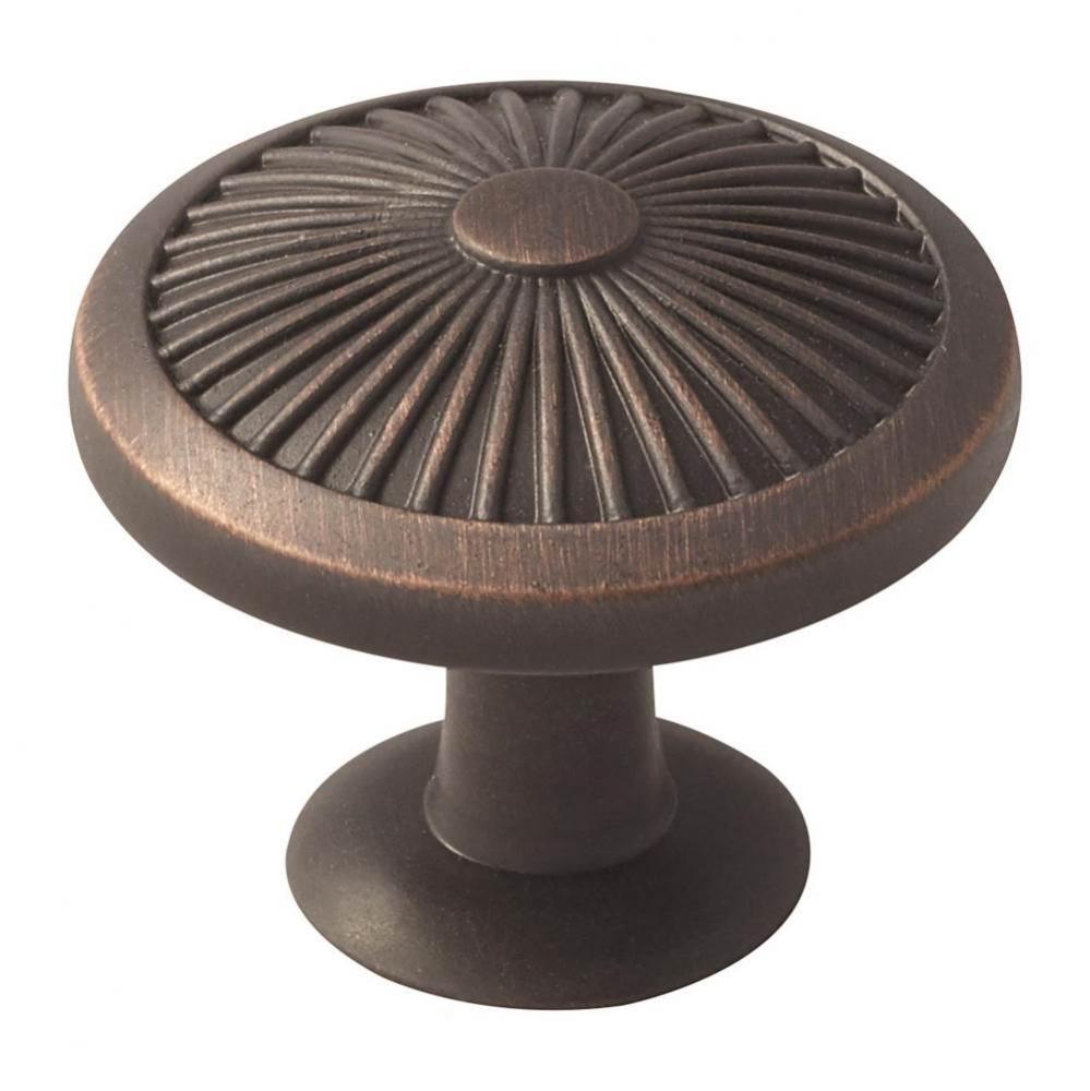 Crawford 1-3/8 in (35 mm) Diameter Oil-Rubbed Bronze Cabinet Knob
