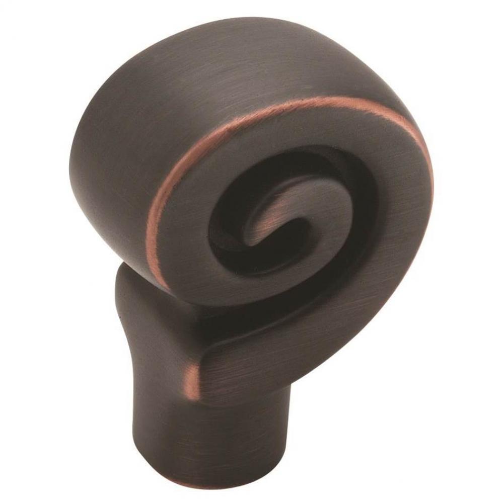 Swirl''Z 1-1/8 in (29 mm) Length Oil-Rubbed Bronze Cabinet Knob