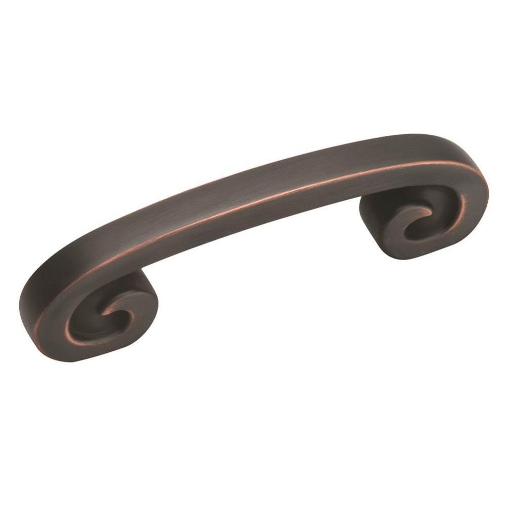 Swirl''Z 3 in (76 mm) Center-to-Center Oil-Rubbed Bronze Cabinet Pull