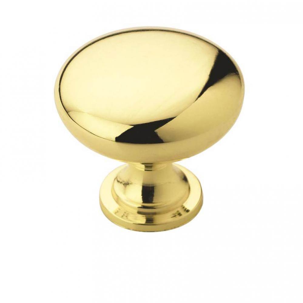 Allison Value 1-1/4 in (32 mm) Diameter Polished Brass Cabinet Knob