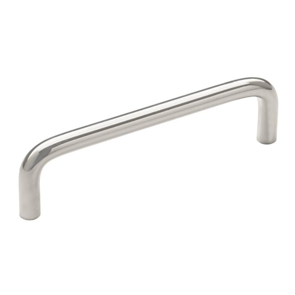 Brass Wire Pulls 4 in (102 mm) Center-to-Center Polished Chrome Cabinet Pull
