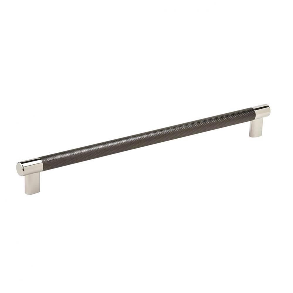Esquire 12-5/8 in (320 mm) Center-to-Center Polished Nickel/Gunmetal Cabinet Pull