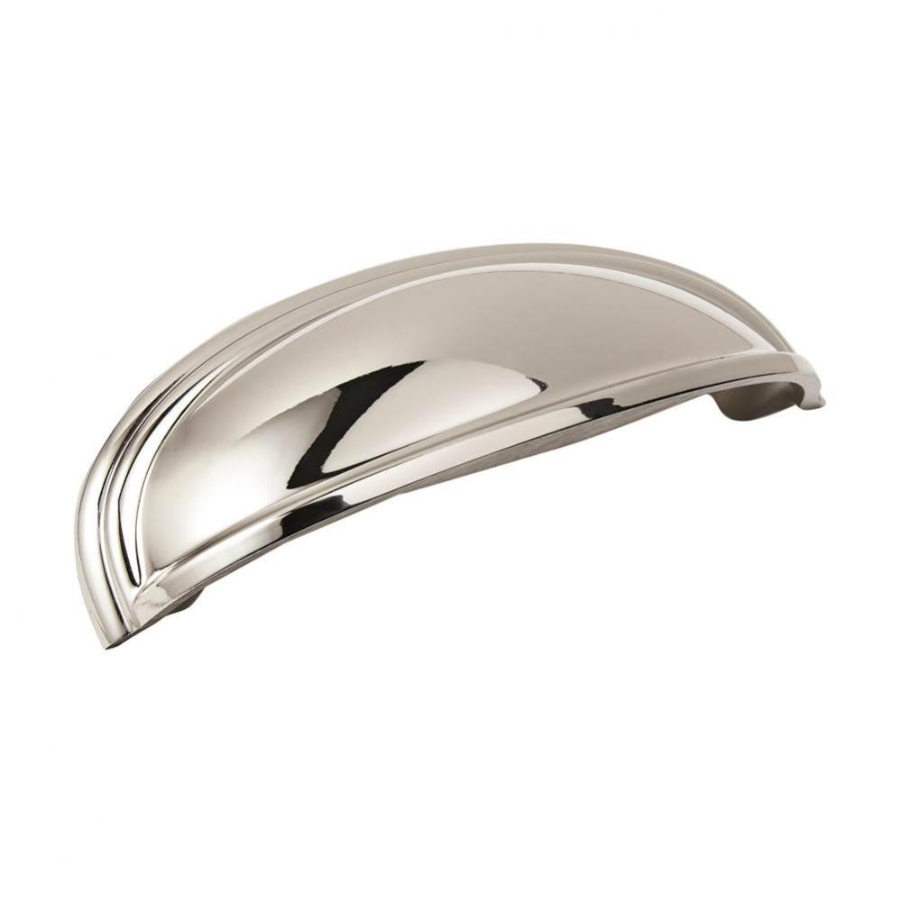 Ashby 4 in (102 mm) and 3 in (76 mm) Center-to-Center Polished Nickel Cabinet Cup Pull
