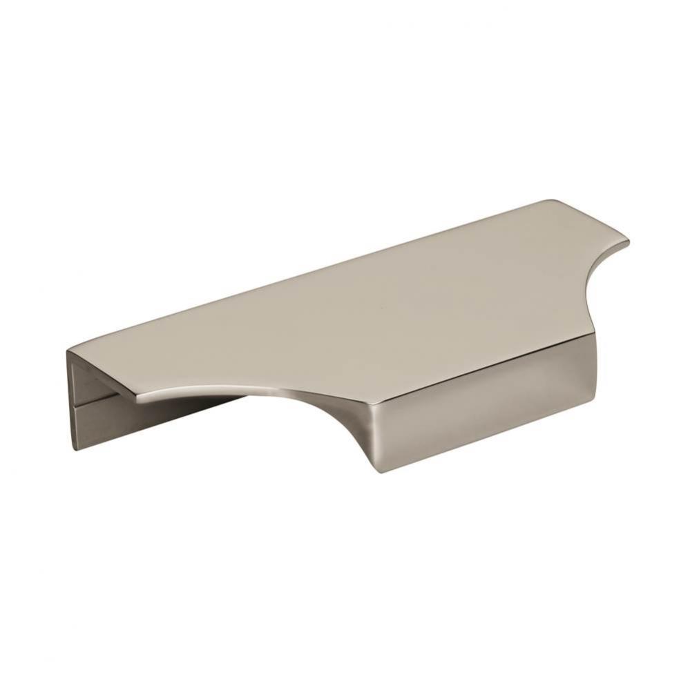 Extent 4-3/16 in (106 mm) Center-to-Center Polished Nickel Cabinet Edge Pull