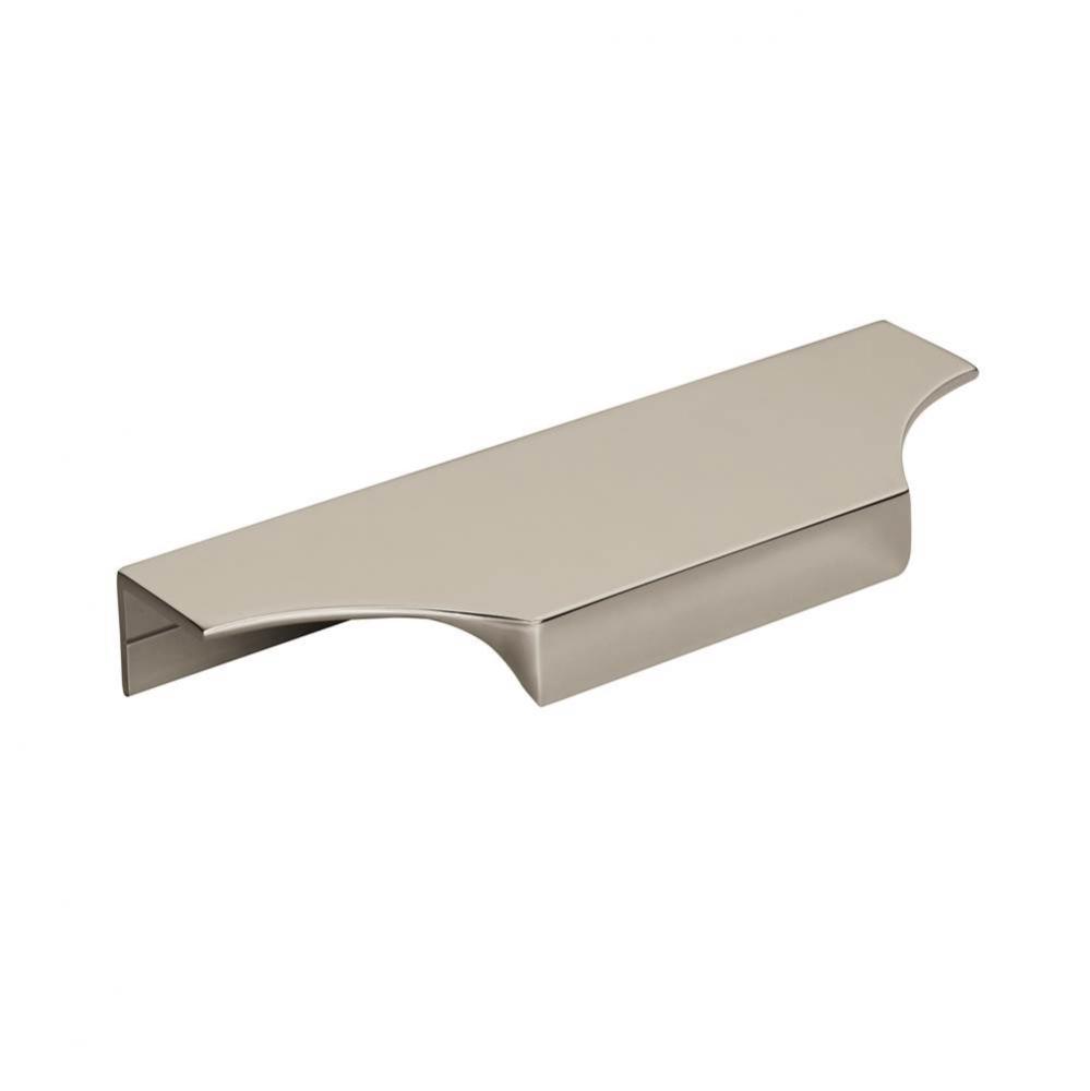 Extent 4-9/16 in (116 mm) Center-to-Center Polished Nickel Cabinet Edge Pull