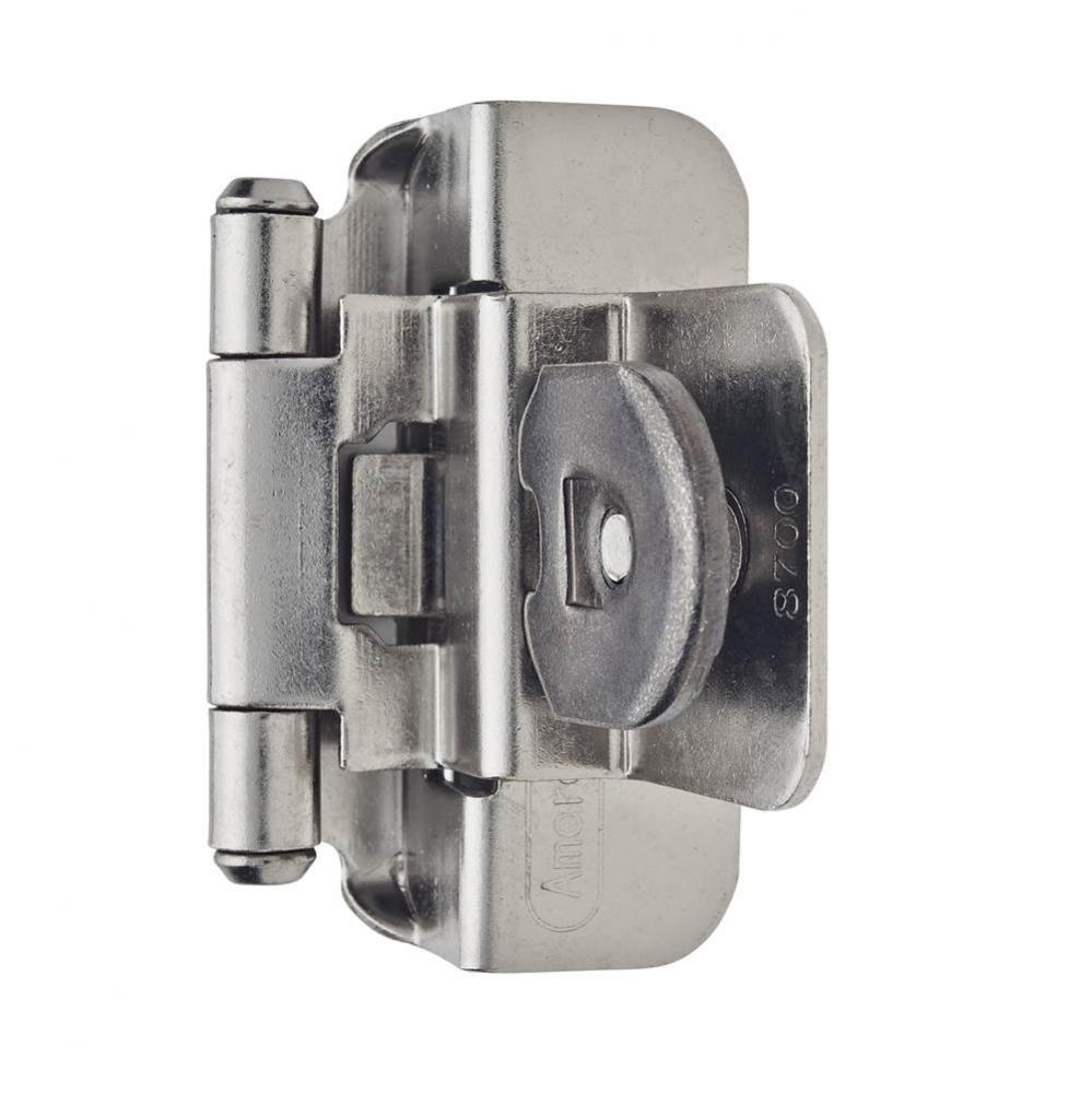 3/8in (10 mm) Inset Double Demountable Satin Nickel Hinge - 2 Pack