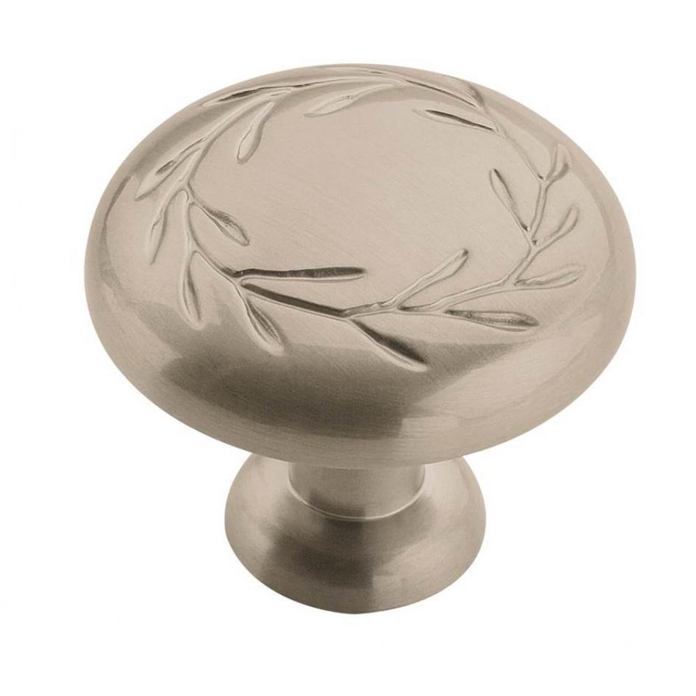 Nature''s Splendor 1-5/16 in (33 mm) Diameter Satin Nickel Cabinet Knob