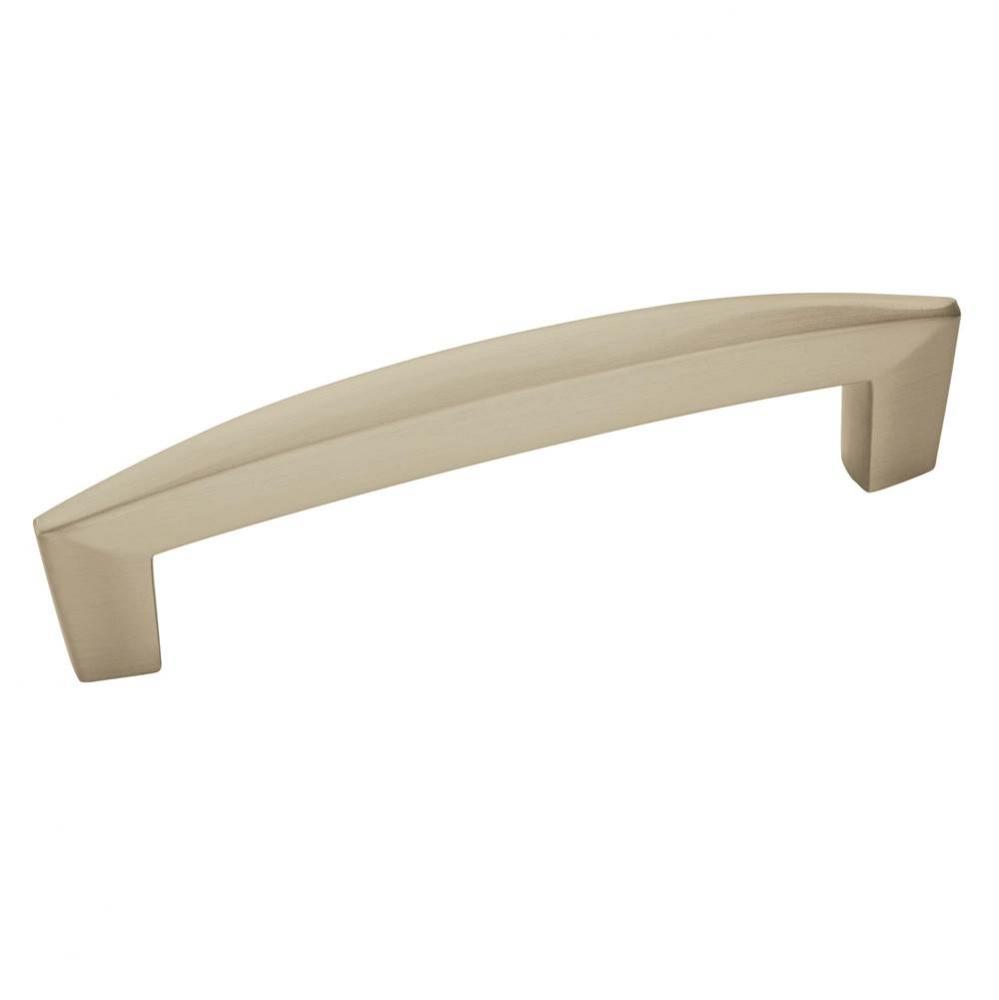 Creased Bow 3-3/4 in (96 mm) Center-to-Center Satin Nickel Cabinet Pull