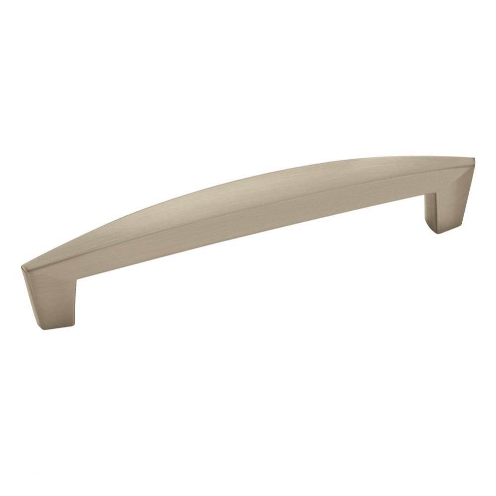 Creased Bow 5-1/16 in (128 mm) Center-to-Center Satin Nickel Cabinet Pull