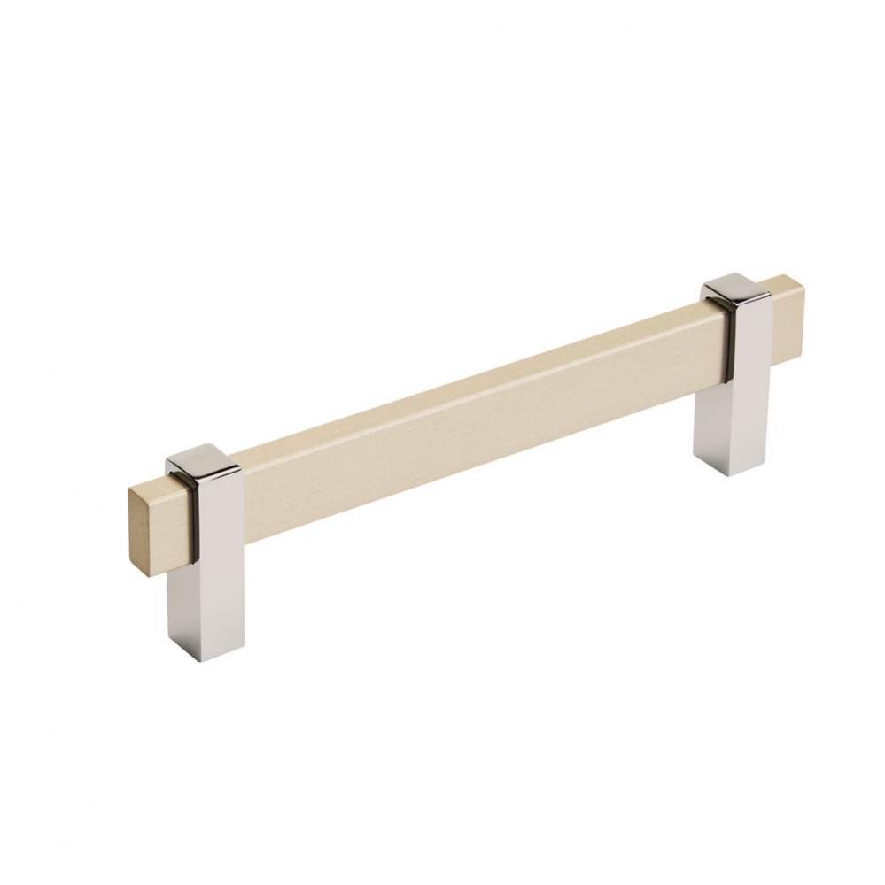 Mulino 5-1/16 in (128 mm) Center-to-Center Silver Champagne/Polished Chrome Cabinet Pull