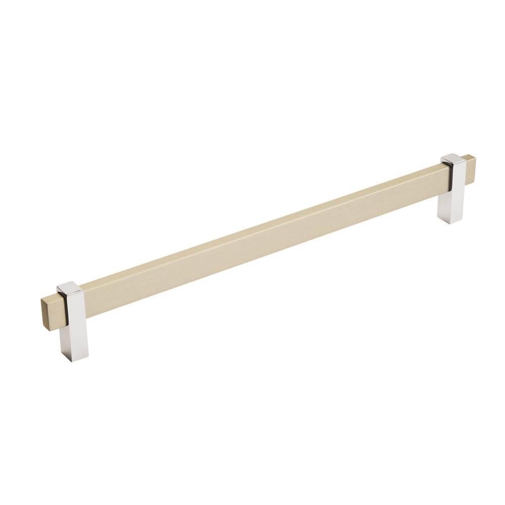 Mulino 10-1/16 in (256 mm) Center-to-Center Silver Champagne/Polished Chrome Cabinet Pull