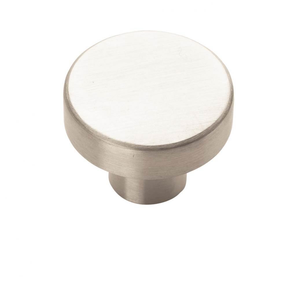 Essential''Z Stainless Steel 1-1/4 in (32 mm) Diameter Stainless Steel Cabinet Knob