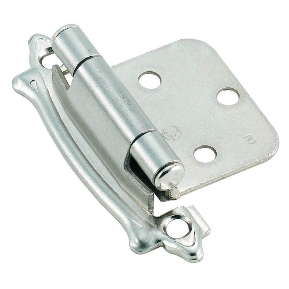 Variable Overlay Self-Closing, Face Mount Sterling Nickel Hinge - 2 Pack