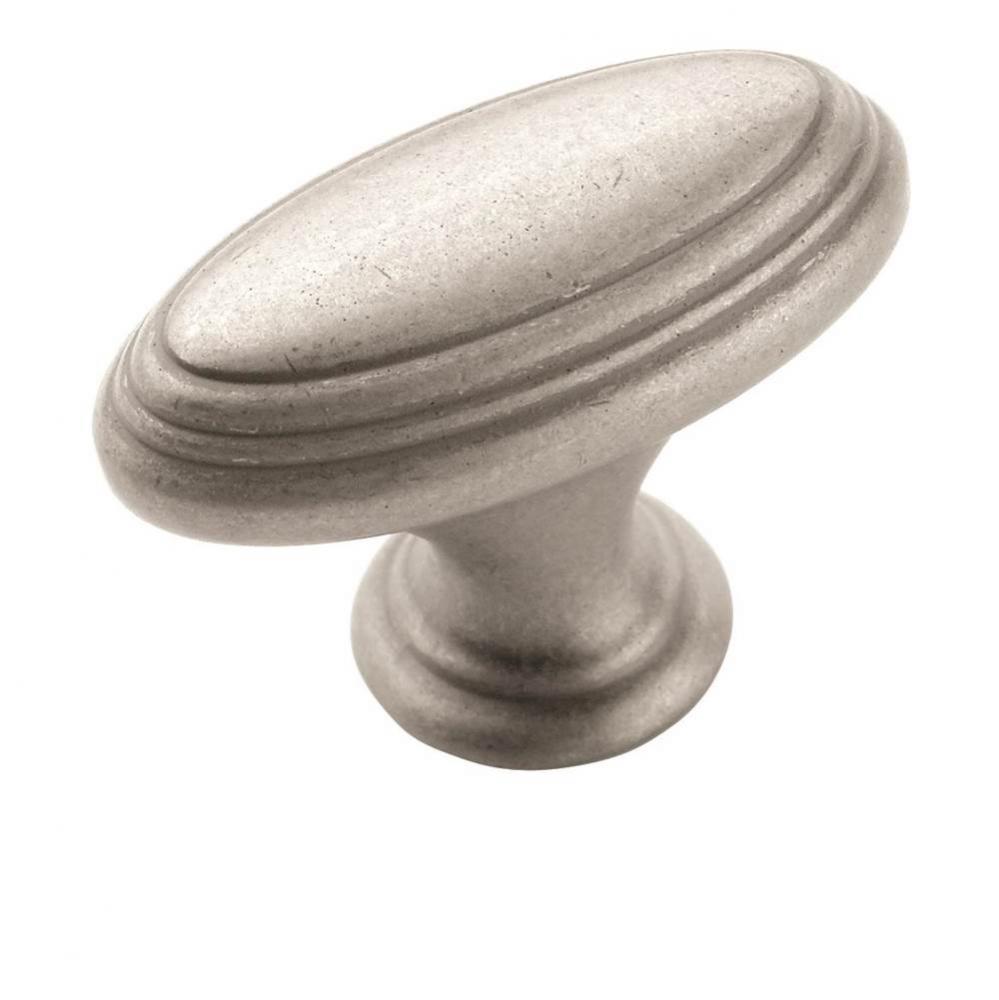 Mulholland 1-7/16 in (37 mm) Length Weathered Nickel Cabinet Knob