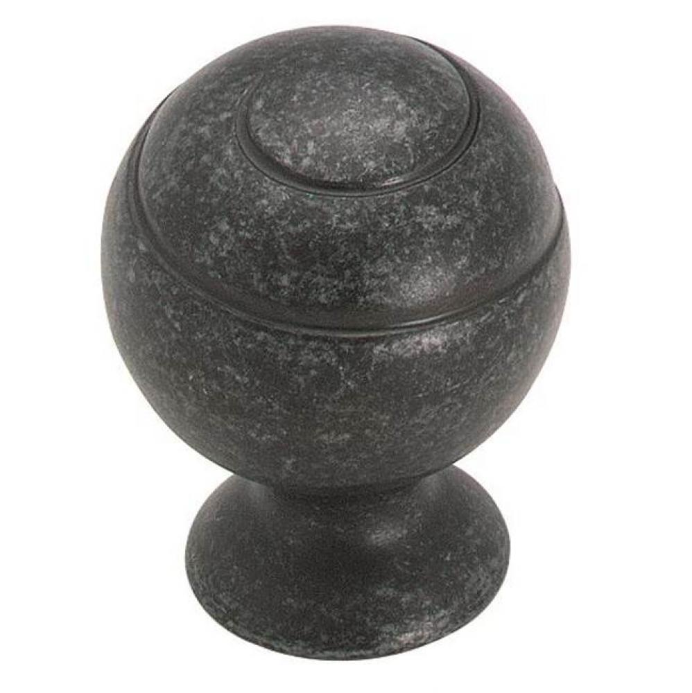 Swirl''Z 1-1/8 in (29 mm) Diameter Wrought Iron Dark Cabinet Knob