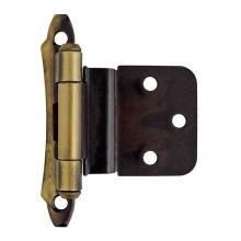 Amerock BPR7928AE - 3/8in (10 mm) Inset Self-Closing, Face Mount Antique Brass Hinge - 2 Pack