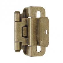 Amerock BPR7565BB - 3/8in (10 mm) Inset Self-Closing, Partial Wrap Burnished Brass Hinge - 2 Pack