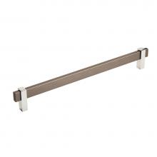 Amerock BP36726BBN26 - Mulino 10-1/16 in (256 mm) Center-to-Center Black Brushed Nickel/Polished Chrome Cabinet Pull