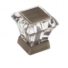 Amerock BP29460CAS - Abernathy 1-1/16 in (27 mm) Length Clear/Antique Silver Cabinet Knob