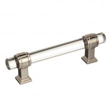 Amerock BP36654CPN - Glacio 3-3/4 in (96 mm) Center-to-Center Clear/Polished Nickel Cabinet Pull