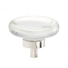 Amerock BP36652CPN - Glacio 1-3/4 in (44 mm) Diameter Clear/Polished Nickel Cabinet Knob