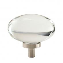 Amerock BP36651CG10 - Glacio 1-3/4 in (44 mm) Length Clear/Satin Nickel Cabinet Knob