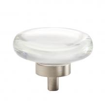 Amerock BP36652CG10 - Glacio 1-3/4 in (44 mm) Diameter Clear/Satin Nickel Cabinet Knob