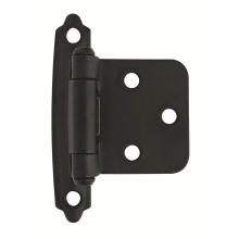 Amerock BPR3429FB - Variable Overlay Self-Closing, Face Mount Flat Black Hinge - 2 Pack