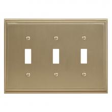Amerock BP36516BBZ - Mulholland 3 Toggle Golden Champagne Wall Plate