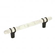 Amerock BP36649MWBBR - Carrione 5-1/16 in (128 mm) Center-to-Center Marble White/Black Bronze Cabinet Pull
