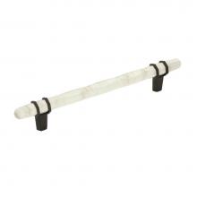 Amerock BP36650MWBBR - Carrione 6-5/16 in (160 mm) Center-to-Center Marble White/Black Bronze Cabinet Pull