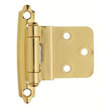 Amerock BPR34283 - 3/8in (10 mm) Inset Self-Closing, Face Mount Polished Brass Hinge - 2 Pack