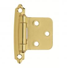 Amerock BPR34293 - Variable Overlay Self-Closing, Face Mount Polished Brass Hinge - 2 Pack