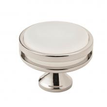 Amerock BP36609PNFA - Oberon 1-3/4 in (44 mm) Diameter Polished Nickel/Frosted Cabinet Knob