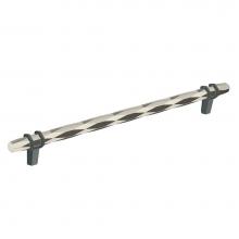 Amerock BP36664PNBBR - London 10-1/16 in (256 mm) Center-to-Center Polished Nickel/Black Bronze Cabinet Pull