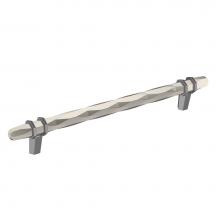 Amerock BP36663G10BCR - London 8 in (203 mm) Center-to-Center Satin Nickel/Black Chrome Cabinet Pull