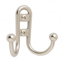 Amerock H55457S - Double Prong Silver Robe Hook