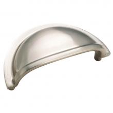 Amerock BP4235G9 - Solid Brass Cup Pulls 3 in (76 mm) Center-to-Center Sterling Nickel Cabinet Cup Pull