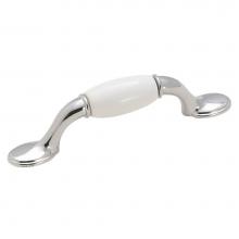 Amerock 263WCH - Allison Value 3 in (76 mm) Center-to-Center White/Polished Chrome Cabinet Pull