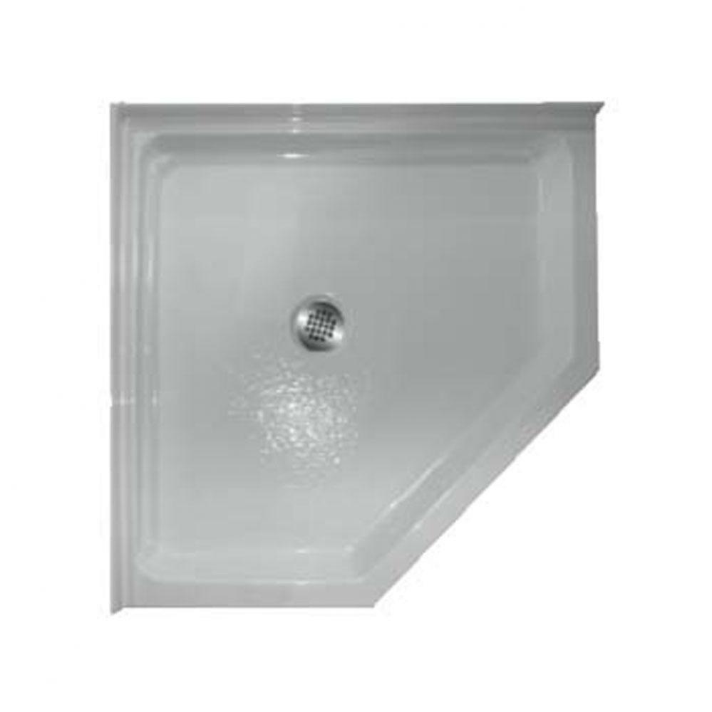 38'' Thermal Cast Acrylic corner shower pan with 4'' threshold. (ABC 3838)