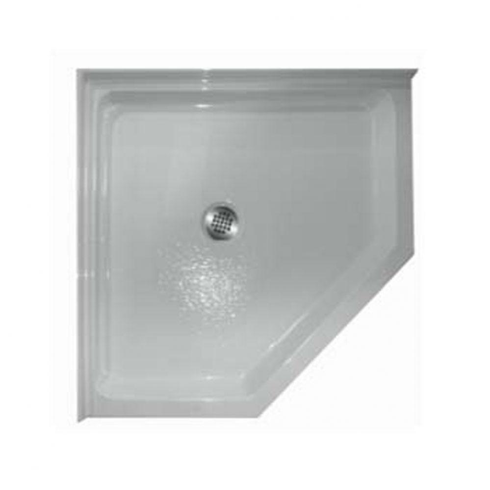 42'' Thermal Cast Acrylic corner shower pan with 6'' threshold. (ABC 4242)