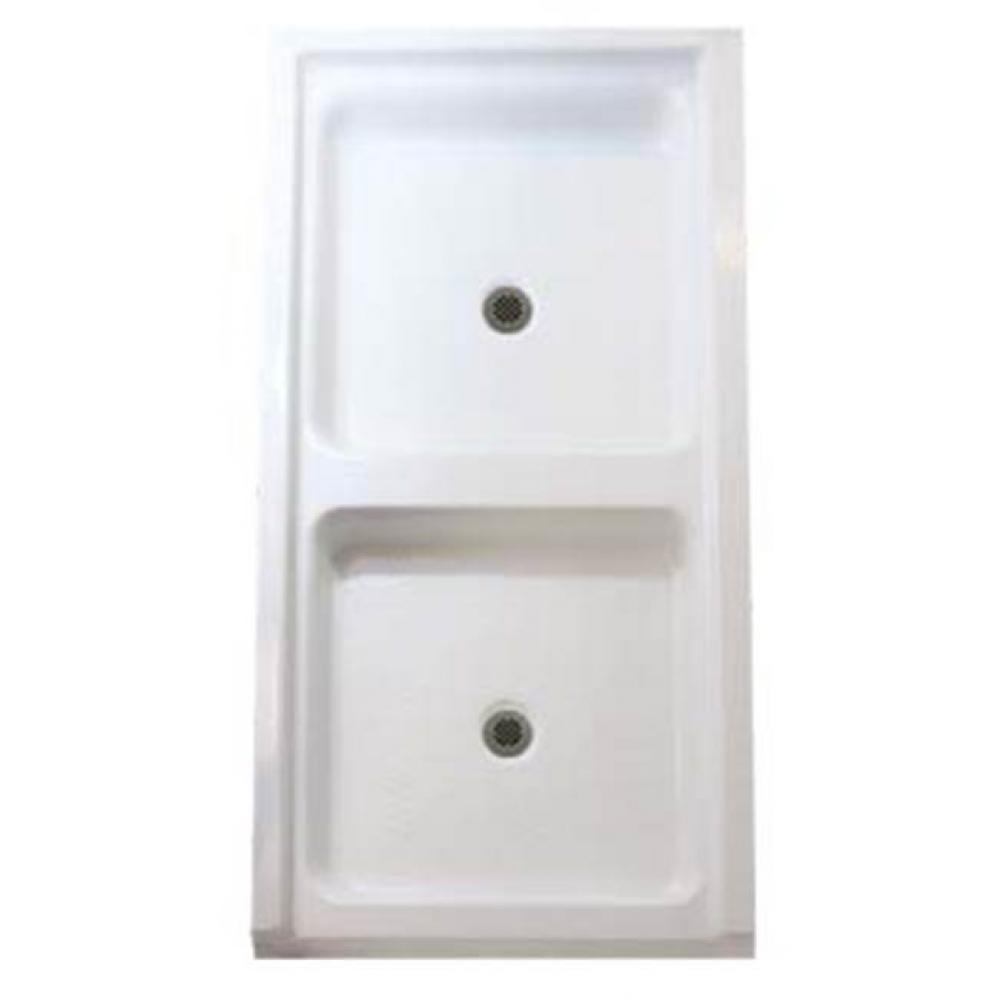 Twin bowl Thermal Cast Acrylic shower pan (AB 3672)