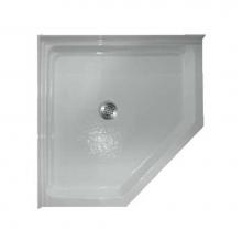 Aquarius Bathware AS000114-C-000-BON - 38'' Thermal Cast Acrylic corner shower pan with 4'' threshold. (ABC 3838)